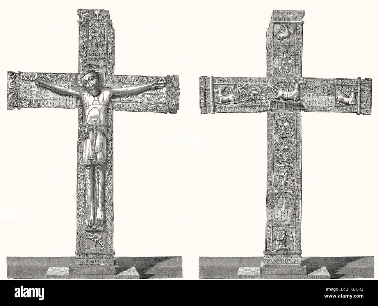 Crocifisso di Ferdinando e Sancha, c. 1063, Madrid, Museo Arqueologico Nacional Foto Stock