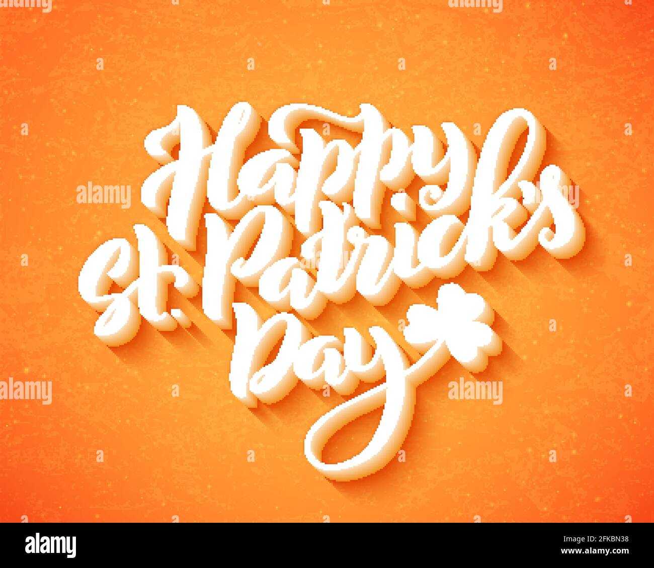 Happy Saint Patricks Day Card. Poster con scritta a mano. Vettore Illustrazione Vettoriale