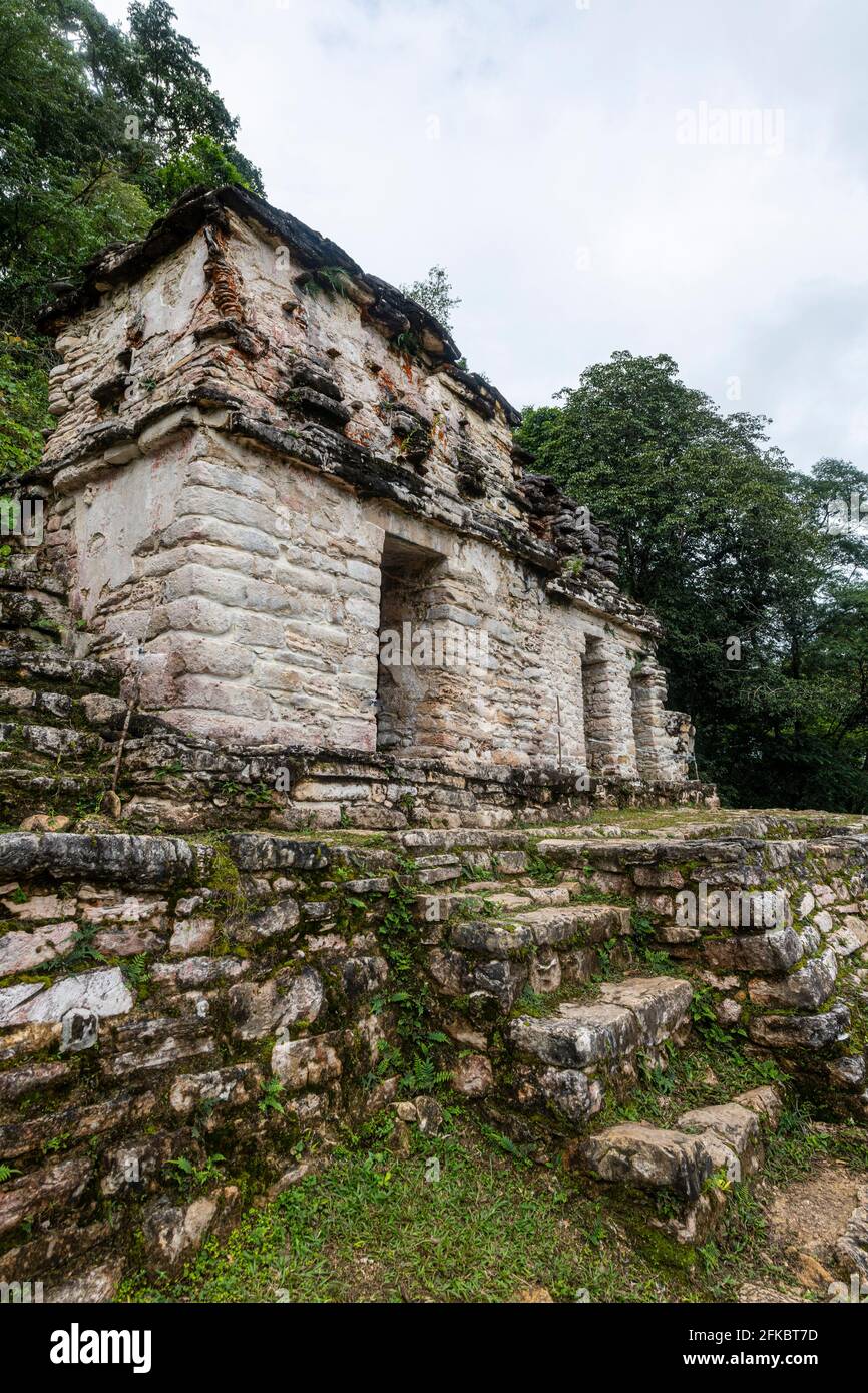 Antico sito archeologico Maya di Bonampak, Chiapas, Messico, Nord America Foto Stock