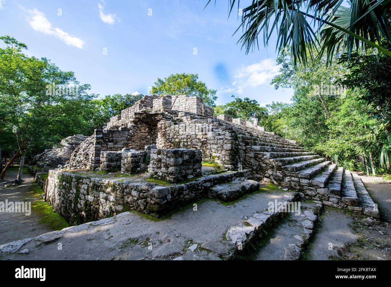 Il sito archeologico Maya di Coba, Quintana Roo, Messico, Nord America Foto Stock
