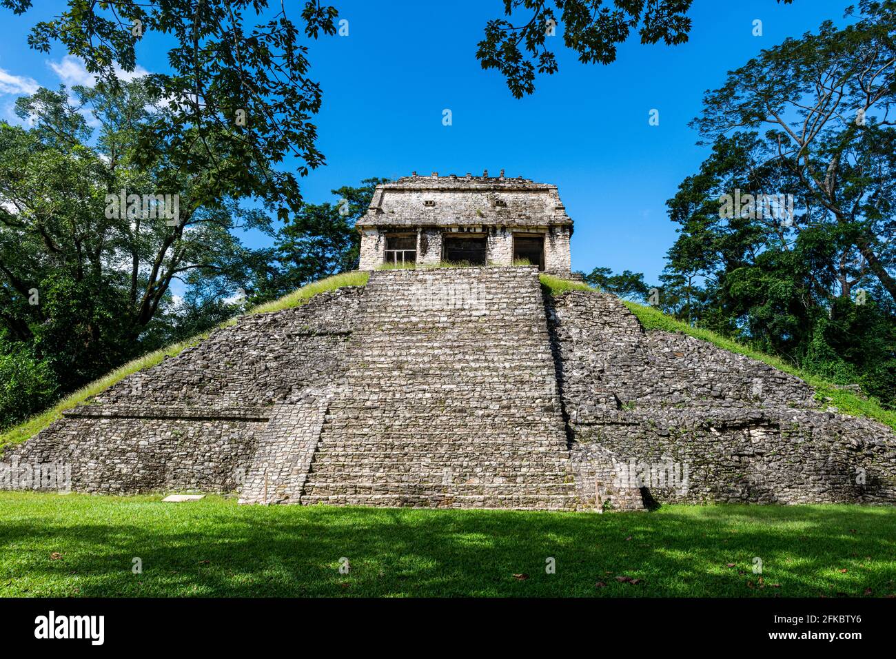 Le rovine Maya di Palenque, patrimonio dell'umanità dell'UNESCO, Chiapas, Messico, Nord America Foto Stock