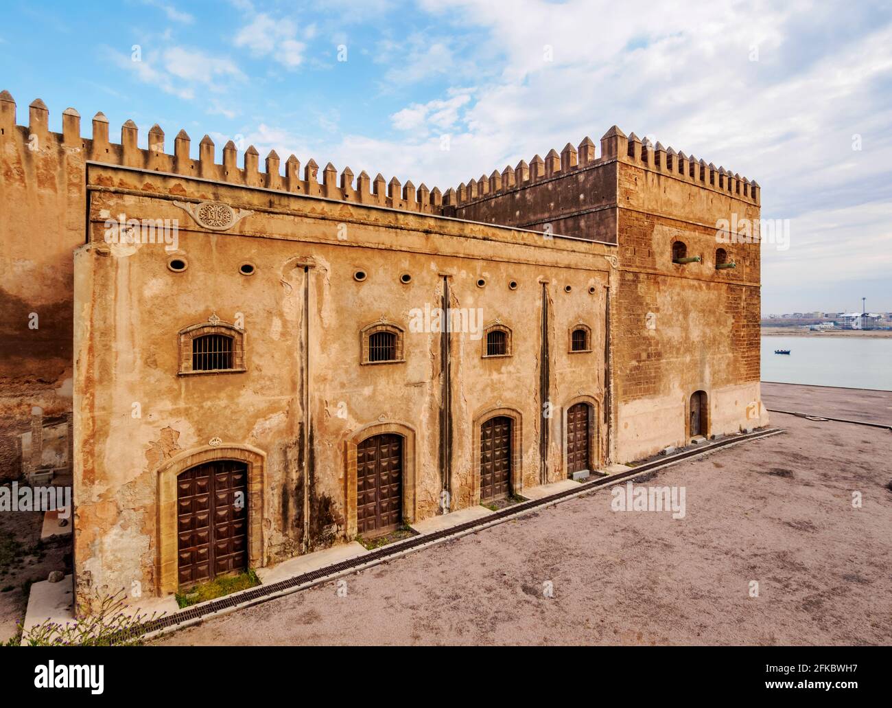 Mura difensive della Kasbah della regione di Udayas, Rabat, Rabat-sale-Kenitra, Marocco, Africa del Nord, Africa Foto Stock