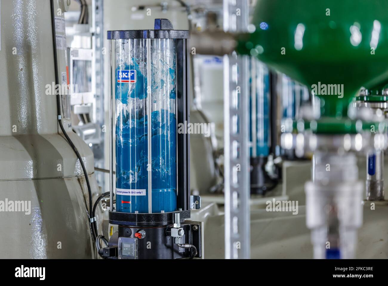 Oberhausen, area della Ruhr, Renania Settentrionale-Vestfalia, Germania - conversione Emscher, nuova costruzione del canale di acque reflue di Emscher AKE, qui la nuova costr Foto Stock