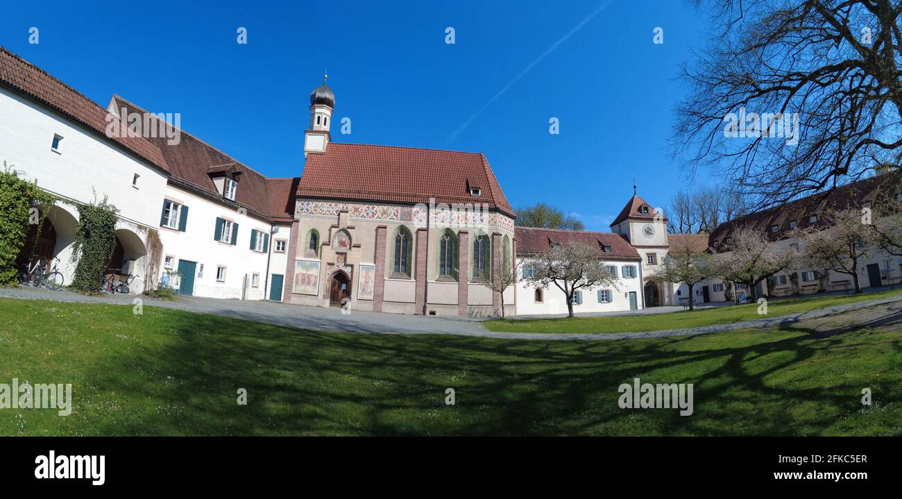 Castello di Blutenburg e Cappella del Palazzo a Monaco, Germania Foto Stock