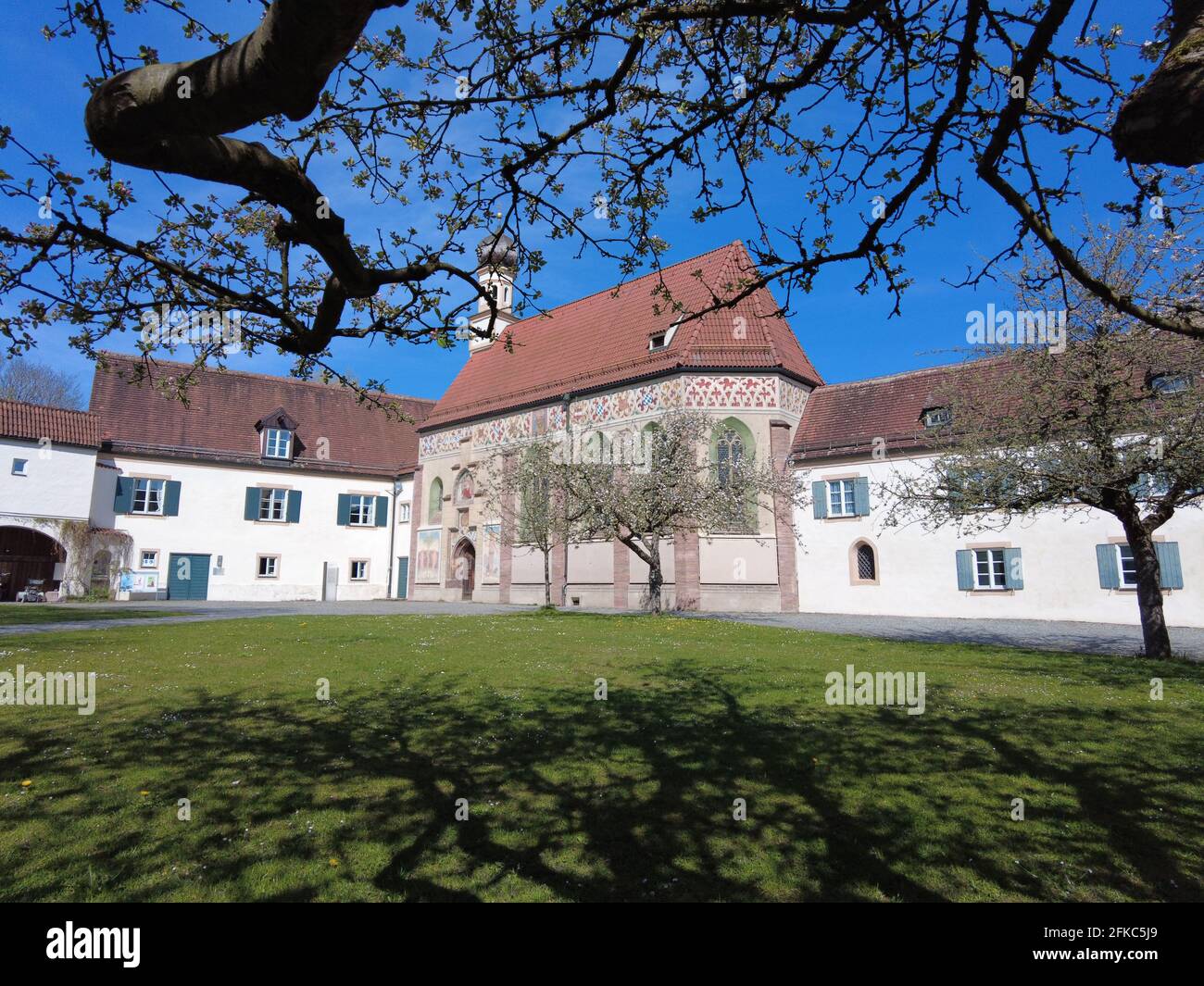 Castello di Blutenburg e Cappella del Palazzo a Monaco, Germania Foto Stock