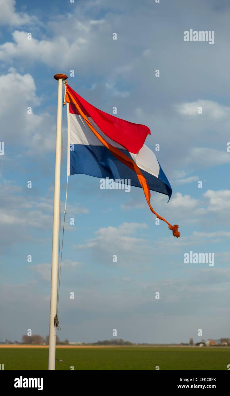 bandiera olandese con pennant arancione Foto Stock