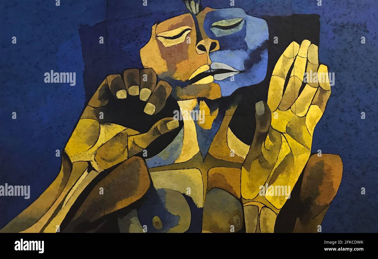 'Lacrime di sangue' dell'artista ecuadoriano Guayasamin Foto Stock