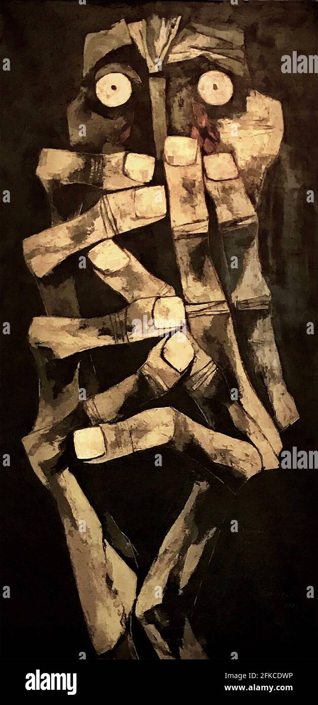 'Lacrime di sangue' dell'artista ecuadoriano Guayasamin Foto Stock