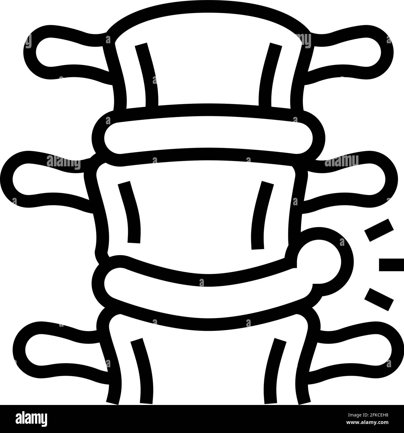 illustrazione vettoriale dell'icona della malattia ernia spinale Illustrazione Vettoriale