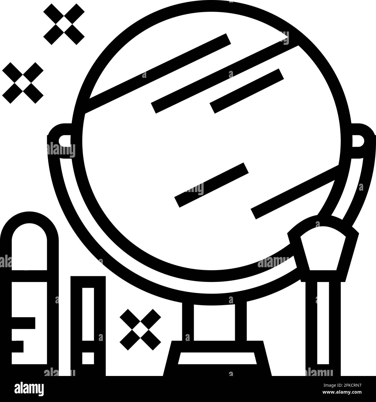 illustrazione vettoriale dell'icona della linea di tempo libero per il trucco Illustrazione Vettoriale