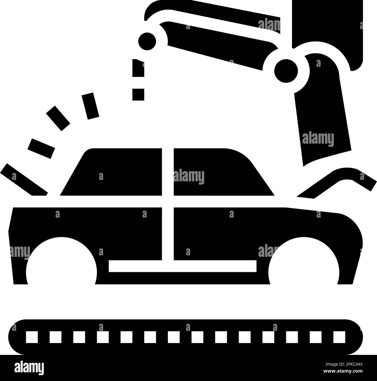 finitura pittura auto simbolo glifo figura vettoriale Illustrazione Vettoriale