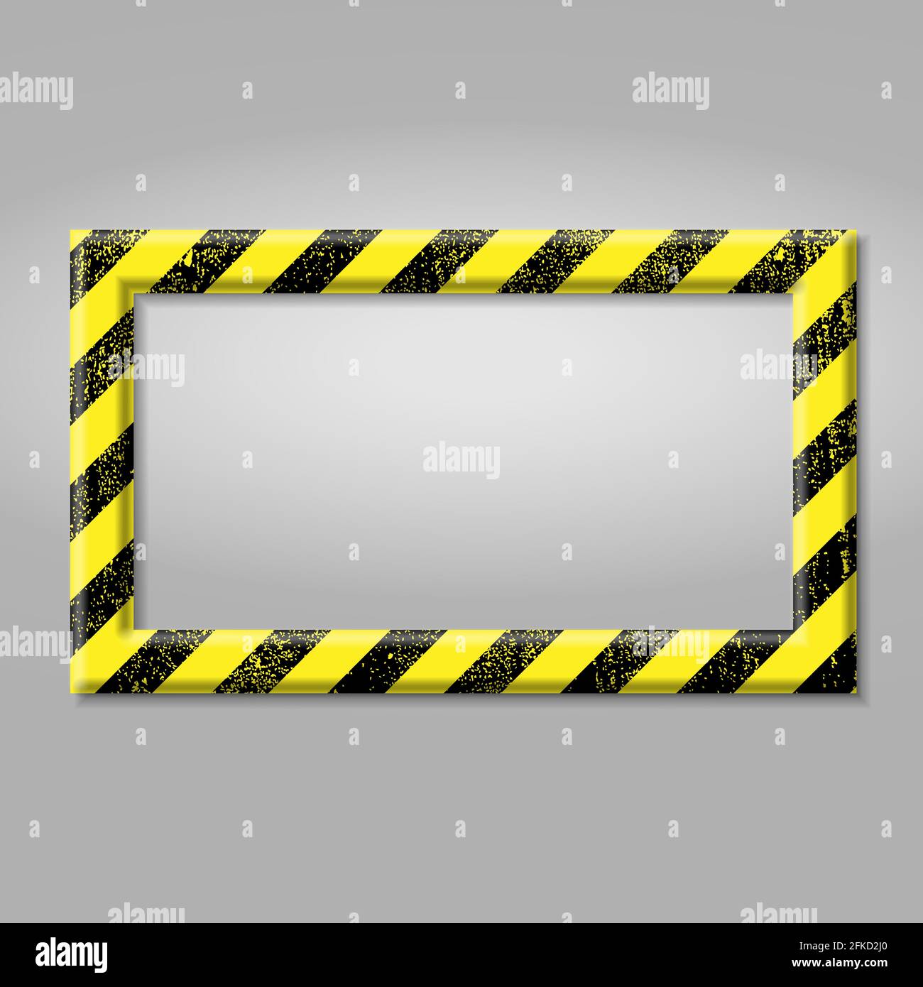 Cornice di colore giallo e nero. Segnale di attenzione. Il pericolo di pericolo per il testo modello per il vostro progetto Illustrazione Vettoriale