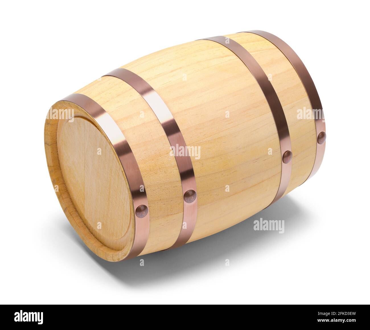 Nautral piccolo legno di vino Barrel Cut out. Foto Stock