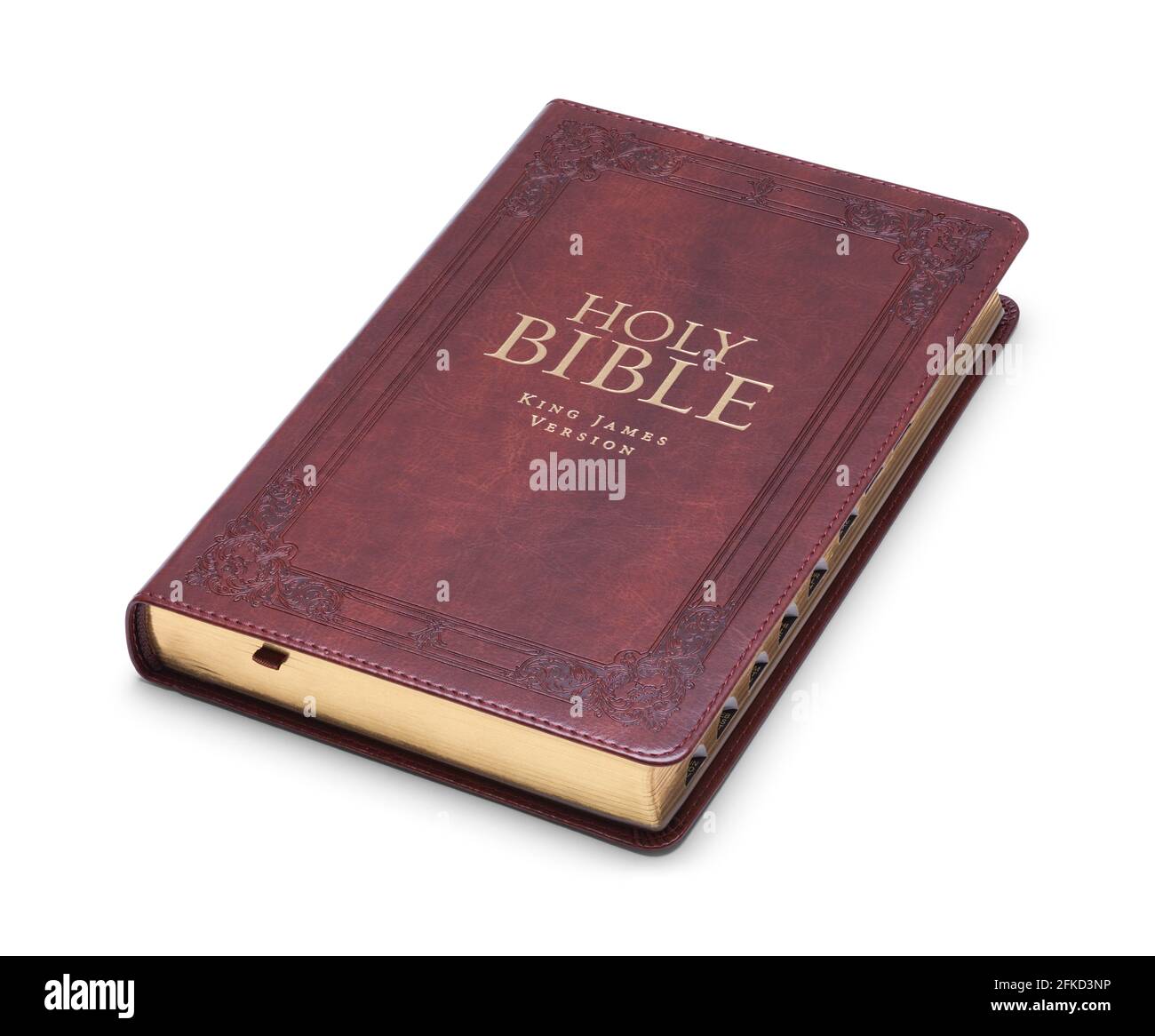 Re Giacomo versione della Sacra Bibbia tagliata. Foto Stock Re Giacomo versione della Sacra Bibbia tagliata. Foto Stock