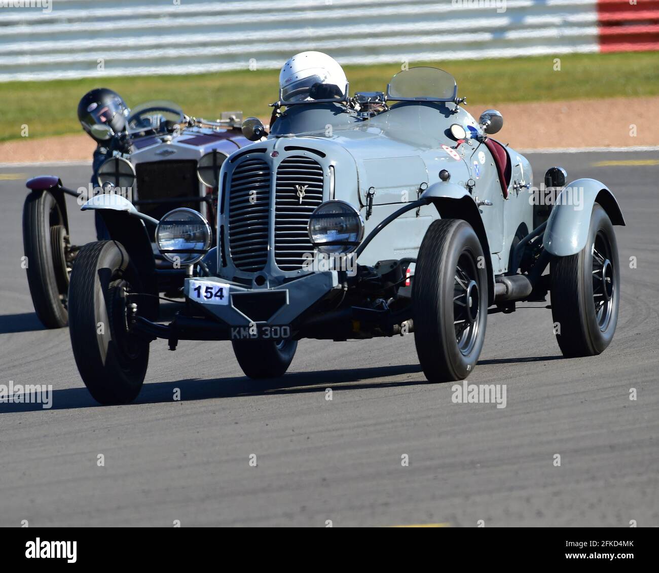 Mark Brett, Ballamy-Ford LMB V8 Special, Fox and Nicholl Trophy Race, GP Itala Trophy Race Meeting, Silverstone, Northamptonshire, Inghilterra, 17 aprile Foto Stock