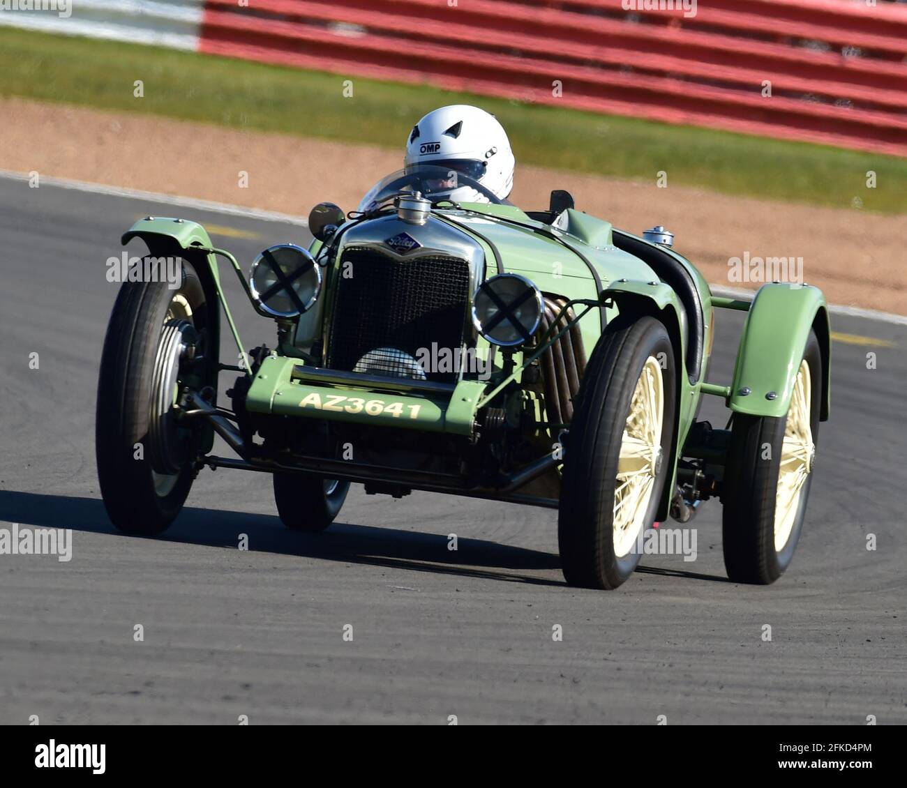 David Lamb, Riley Brooklands, Fox and Nicholl Trophy Race, GP Itala Trophy Race Meeting, Silverstone, Northamptonshire, Inghilterra, 17 aprile 2021 Foto Stock