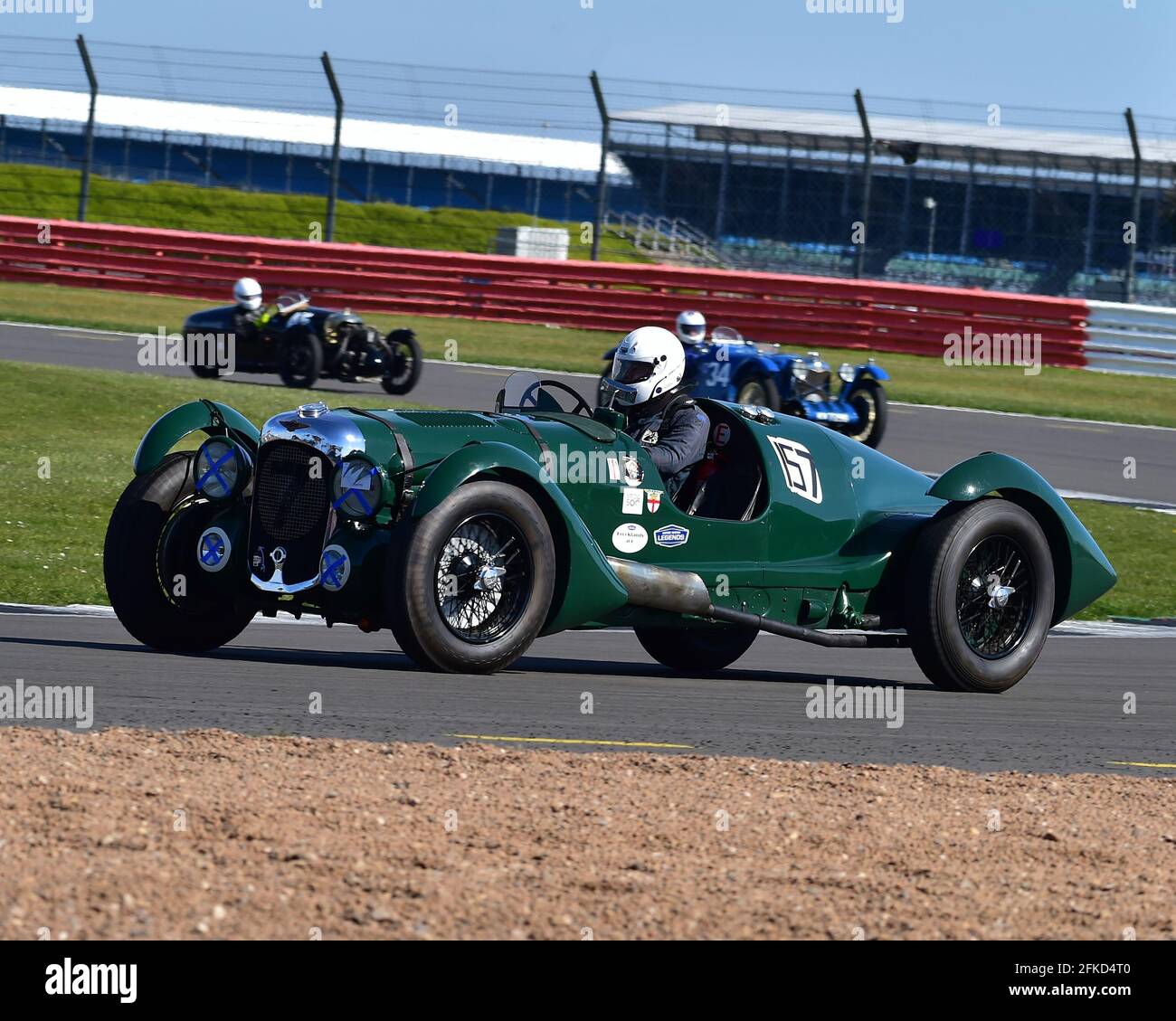 Mark Butterworth, Lagonda V12, Fox and Nicholl Trophy Race, GP Itala Trophy Race Meeting, Silverstone, Northamptonshire, Inghilterra, 17 aprile 2021 Foto Stock