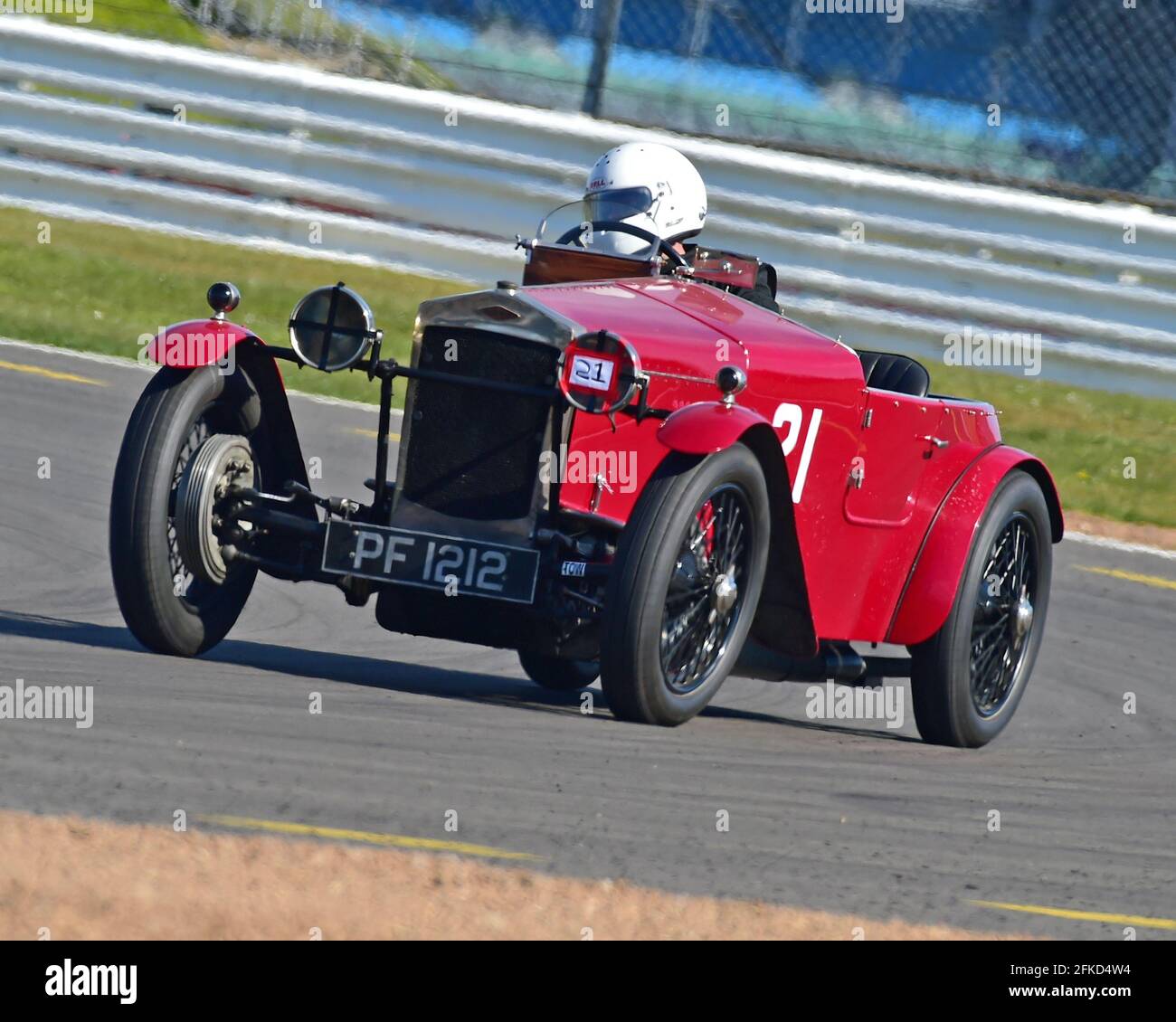 Jeremy Flann, Frazer Nash 3 Seat Tourer, Fox and Nicholl Trophy Race, GP Itala Trophy Race Meeting, Silverstone, Northamptonshire, Inghilterra, 17 aprile Foto Stock