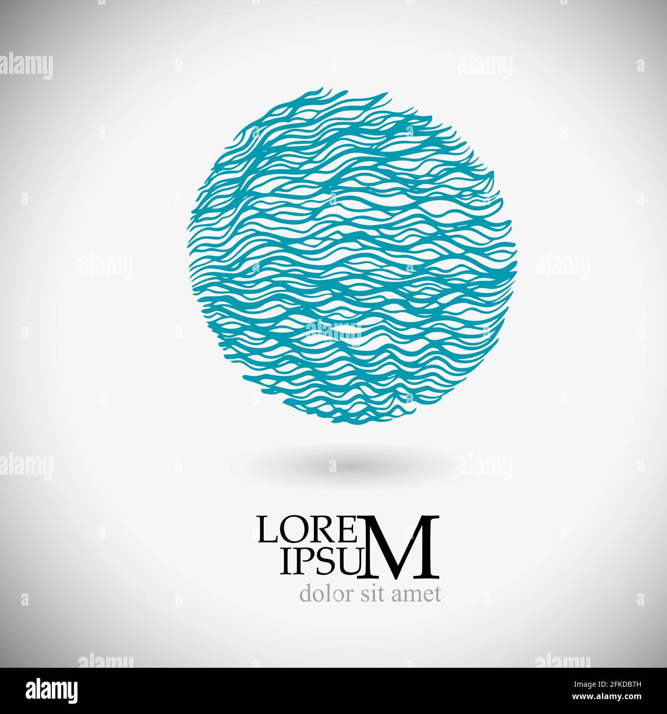 Logo mare in un cerchio. Illustrazione vettoriale Illustrazione Vettoriale