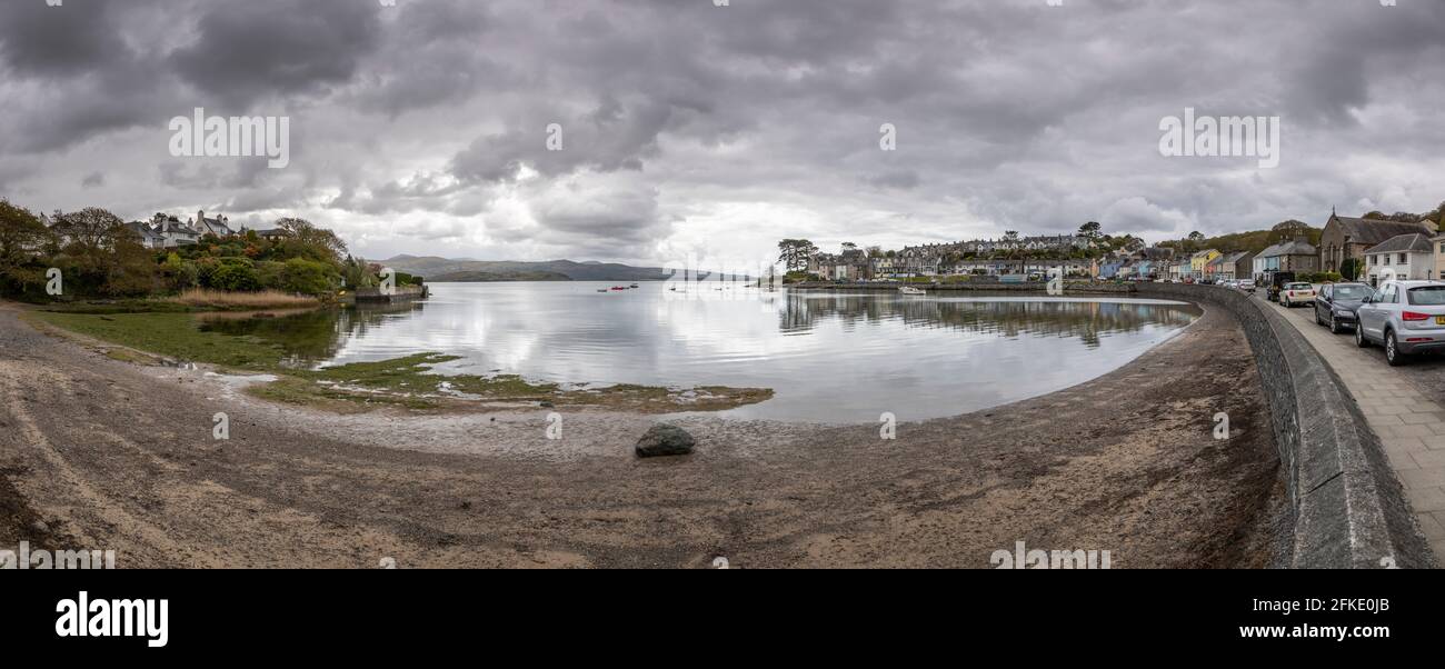 Il villaggio balneare di Borth-y-Gest sulla costa gallese Foto Stock