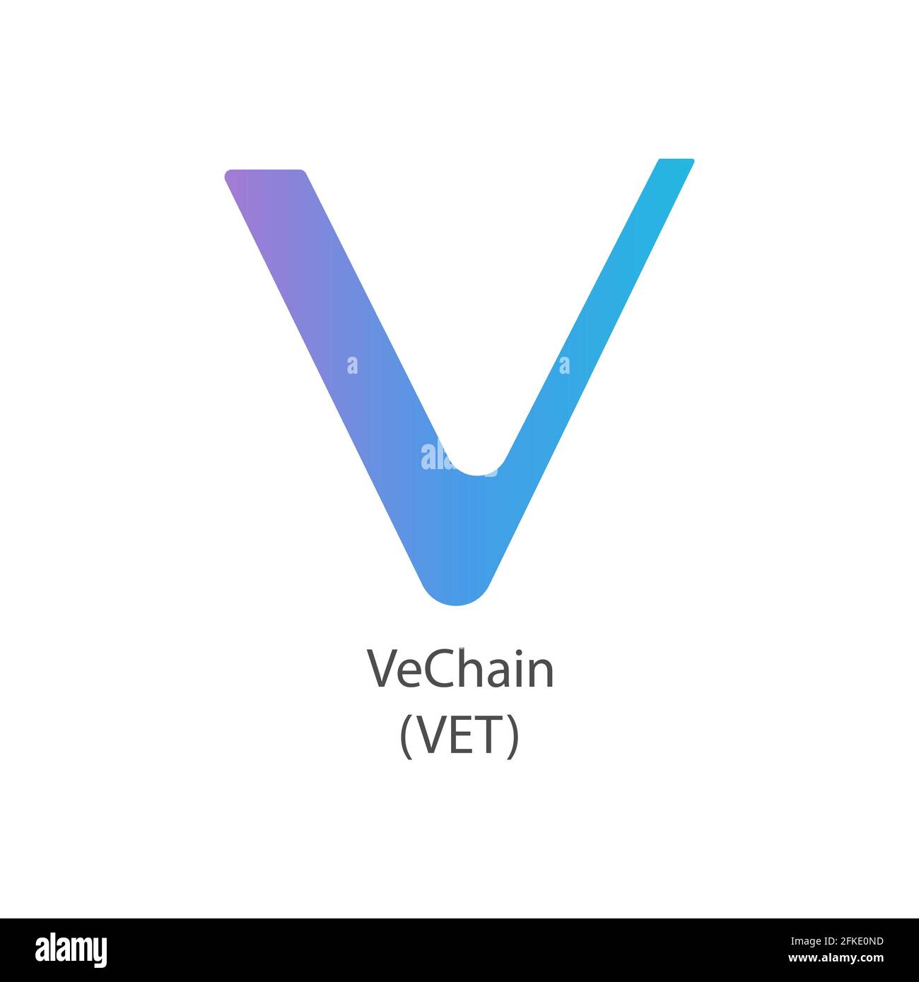 VeChain blocco decentrato Internet-of-Things pagamenti icona del logo del vettore di crittografia Illustrazione Vettoriale