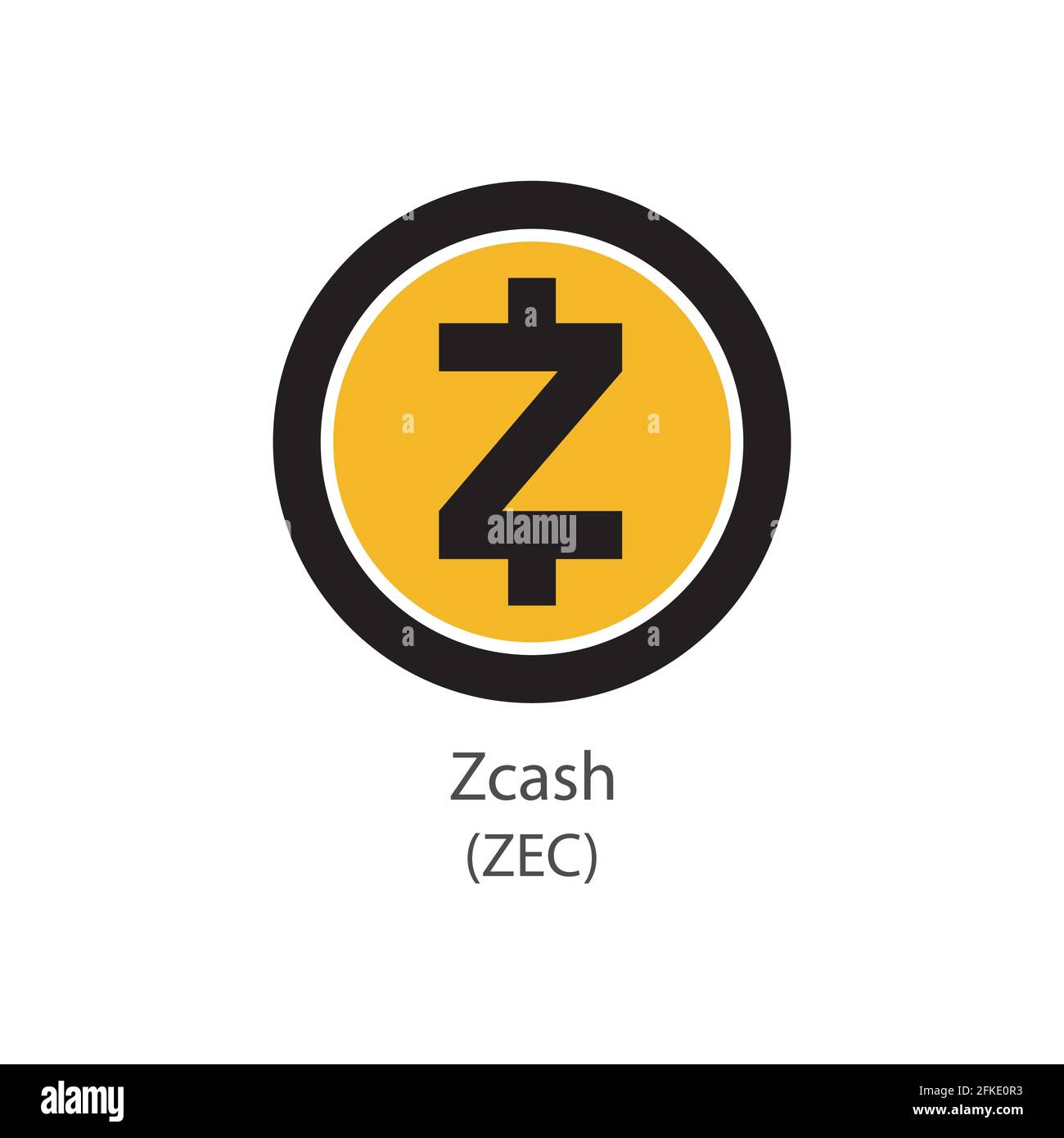 Zcash Decentrato blockchain pagamenti Internet-of-Things icona del logo del vettore di criptovaluta Illustrazione Vettoriale