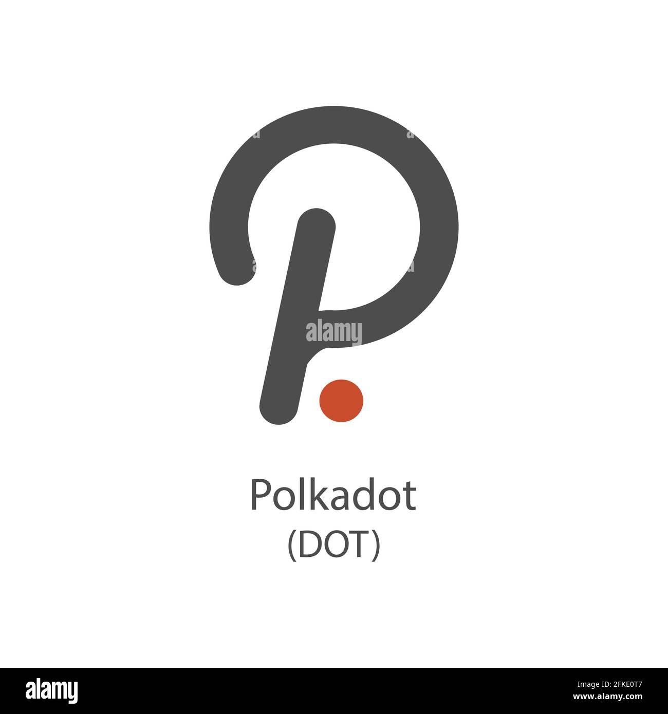Polkadot blockchain decentralizzato Internet-of-Things pagamenti criptovaluta vettore icona logo Illustrazione Vettoriale