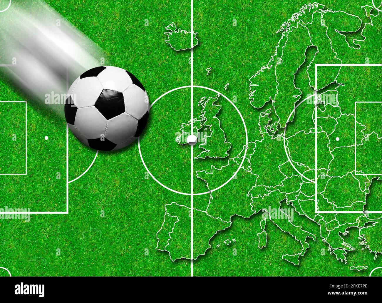 Concetto europeo di calcio - UEFA euro 2020 Foto Stock