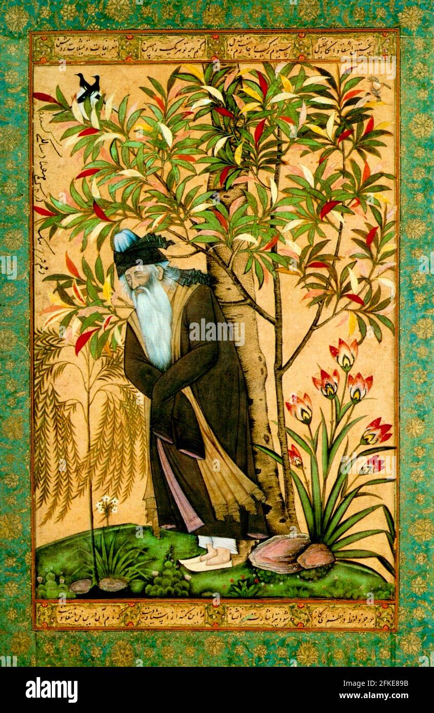 Farrukh Beg il pittore persiano. Foto Stock