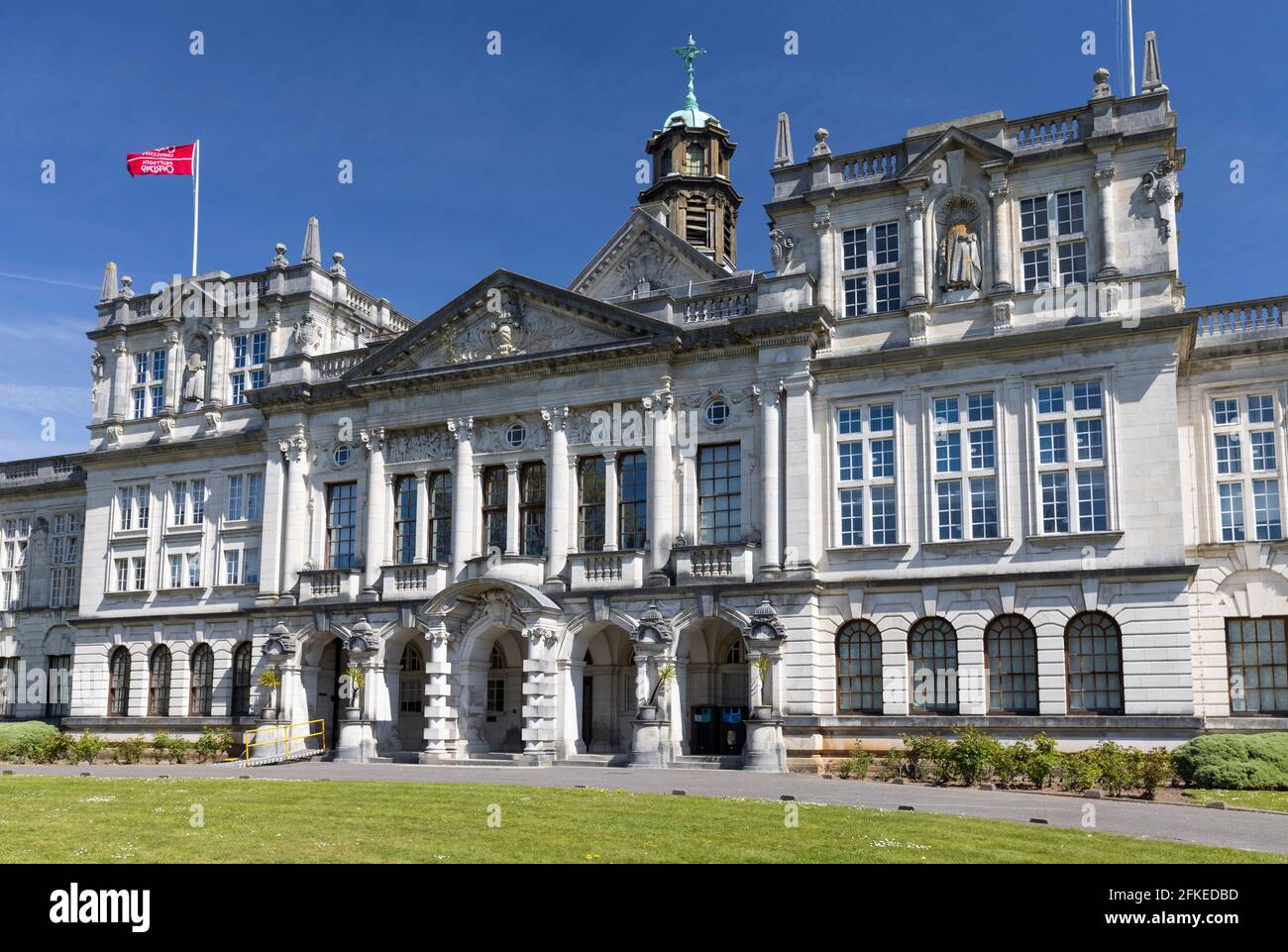 Edificio principale dell'Università di Cardiff, Cathays Park, Cardiff, Galles, Regno Unito Foto Stock