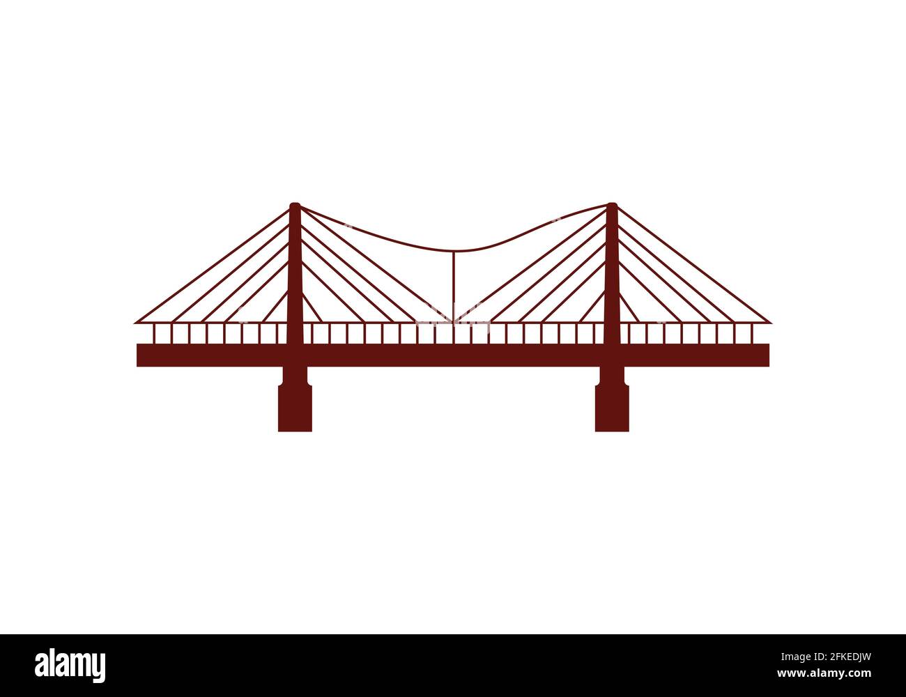 Icona del logo del ponte disegno vettoriale Illustrazione Vettoriale