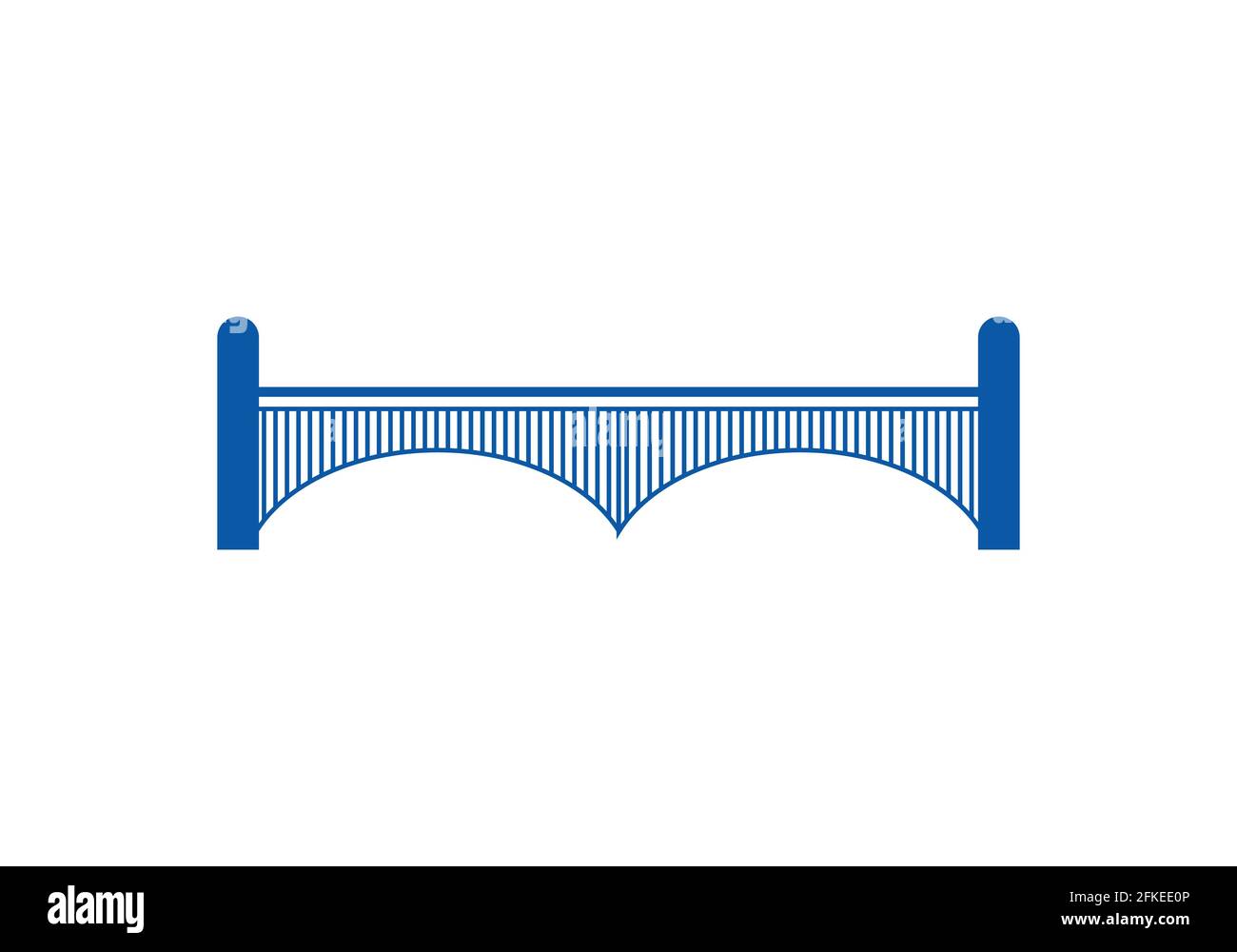 Icona del logo del ponte disegno vettoriale Illustrazione Vettoriale