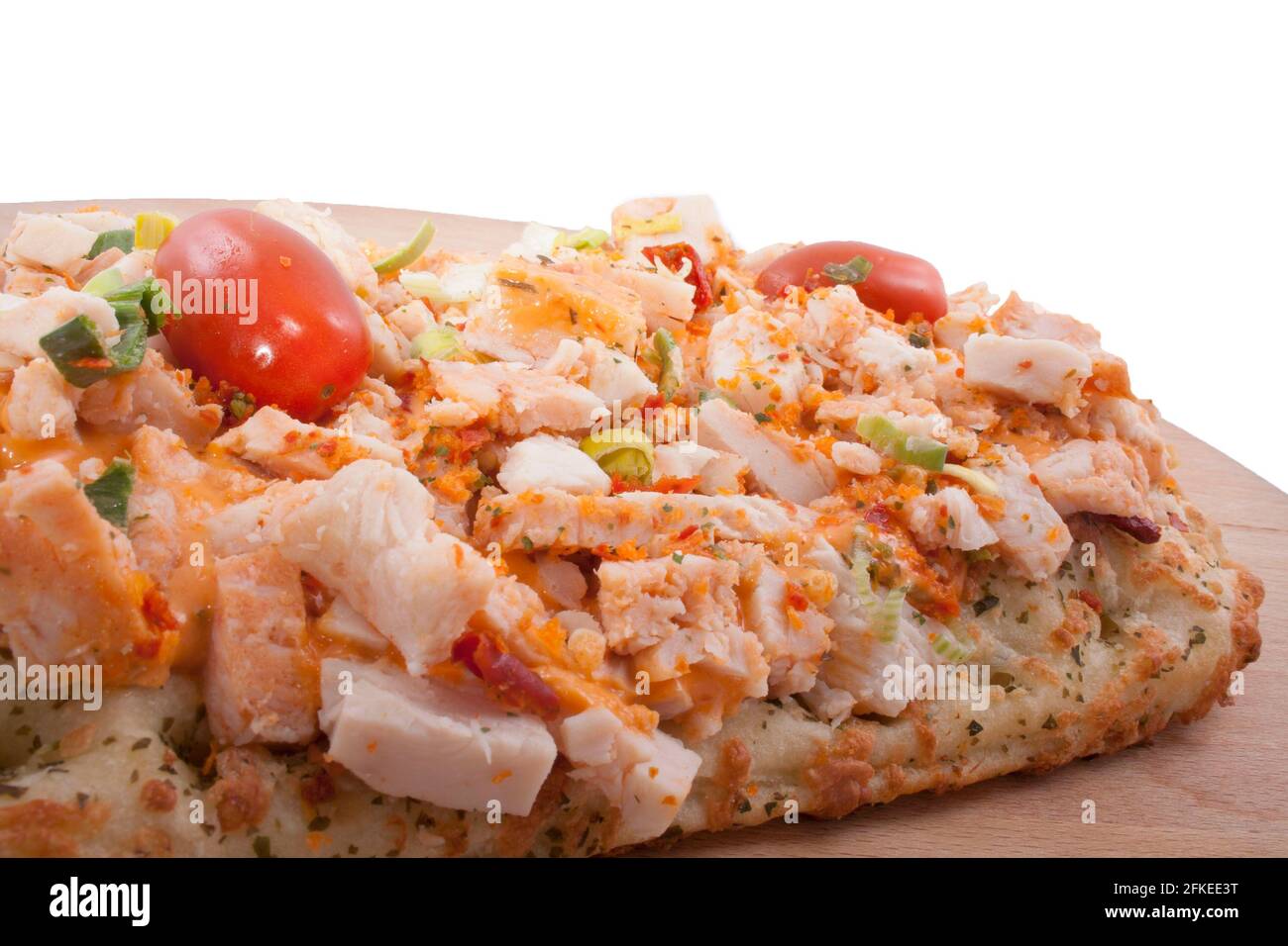 focaccia pane isolato su sfondo bianco Foto Stock