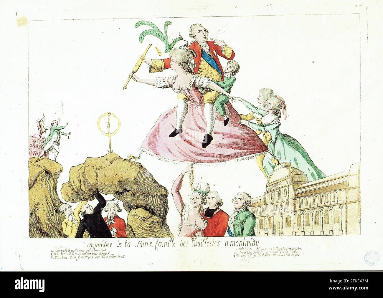 fuite de la famille royale à Varennes juin 1791 Foto Stock
