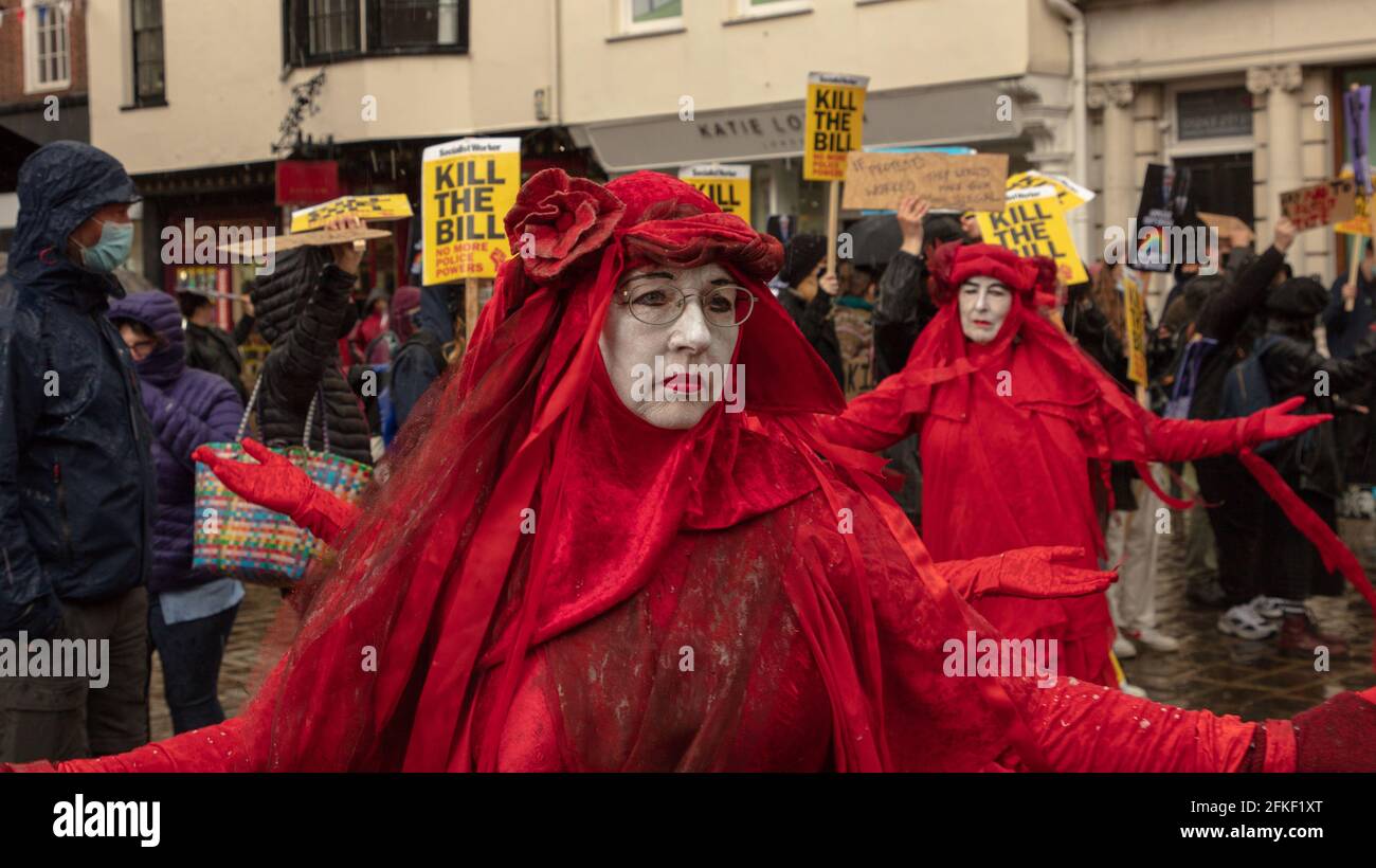 Chichester, Regno Unito. 1 maggio 2021. Uccidete la protesta di Bill a Chichester, West Sussex. Credit: Joe Kuis / Alamy News Foto Stock