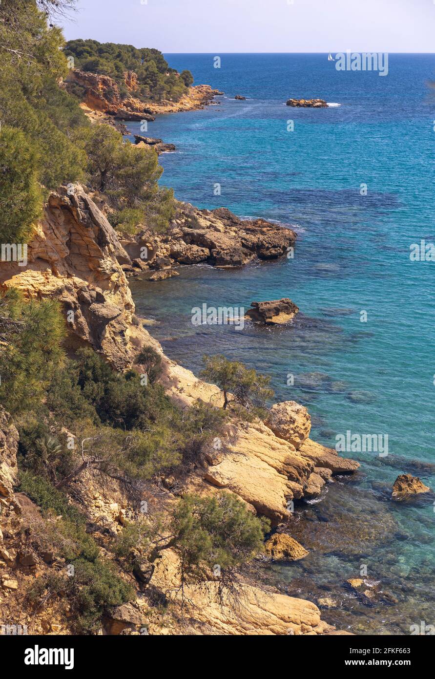 Stagcape in Ametlla de Mar, Costa Daurada, Catalogna Foto Stock