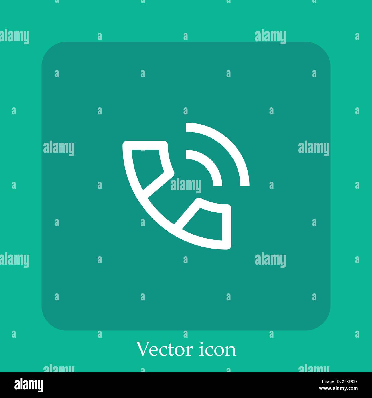 Icona vettore telefonico icona lineare.linea con tratto modificabile Illustrazione Vettoriale