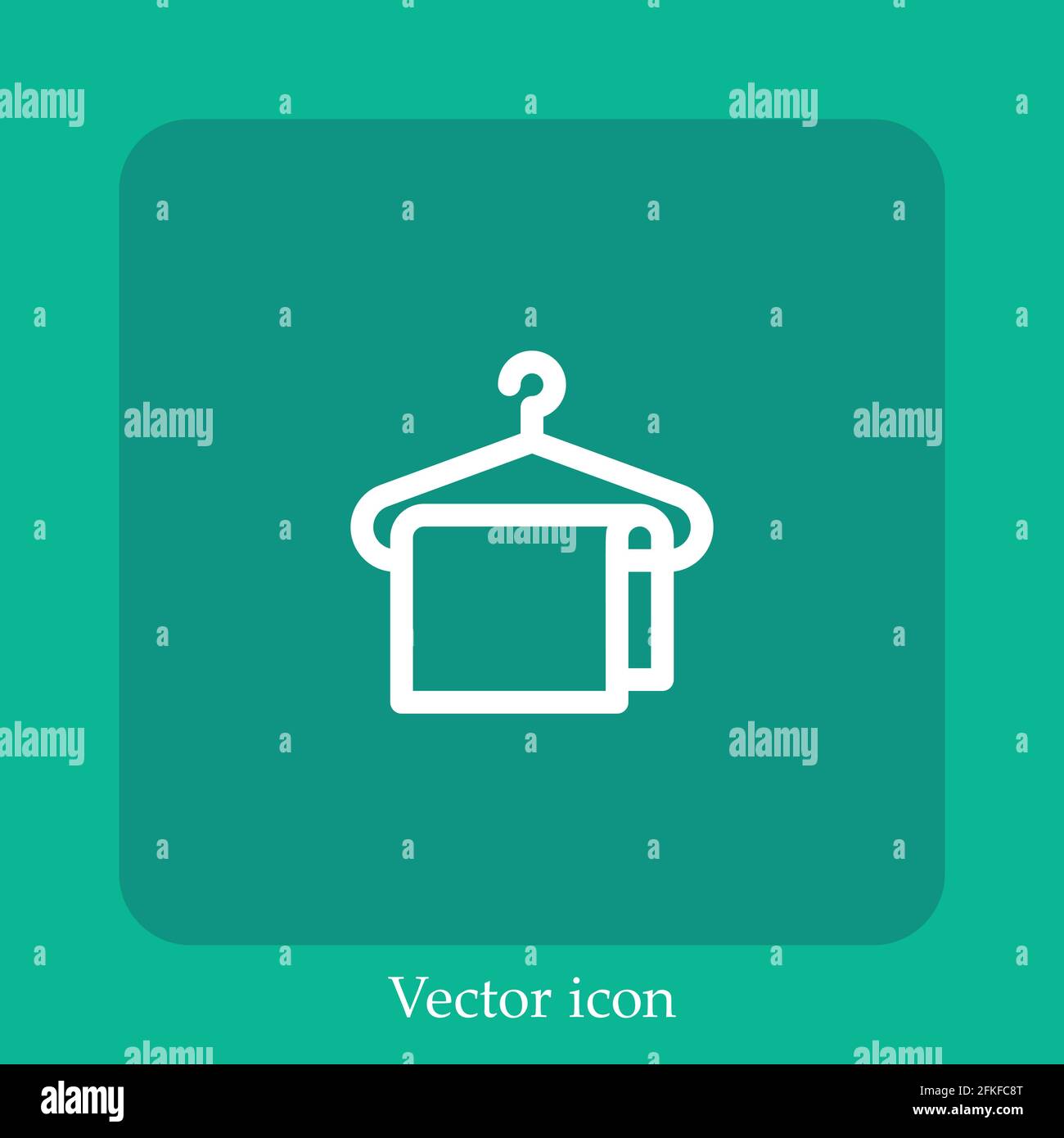 icona vettore asciugamani icona lineare.linea con tratto modificabile Illustrazione Vettoriale
