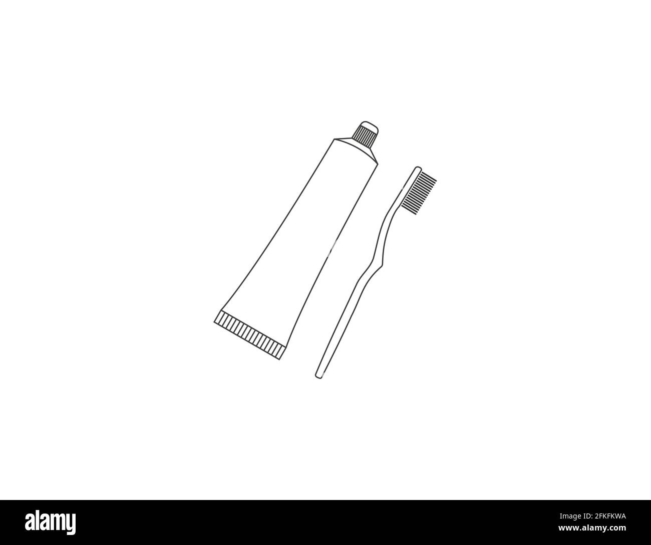 Spazzola, pulizia, spazzolino da denti, icona dentifricio. Illustrazione vettoriale. Illustrazione Vettoriale