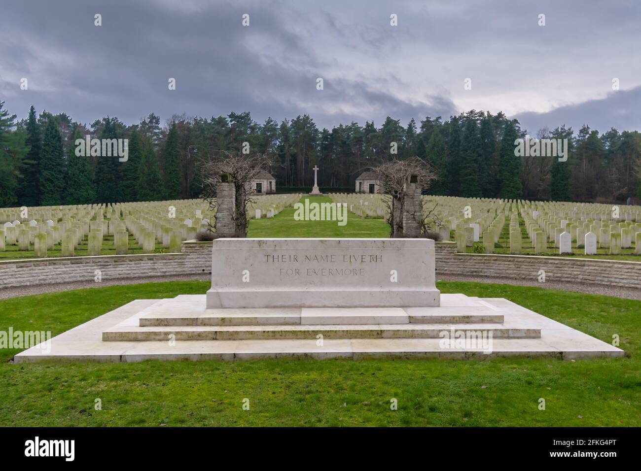 Cimitero di guerra di Becklingen Foto Stock