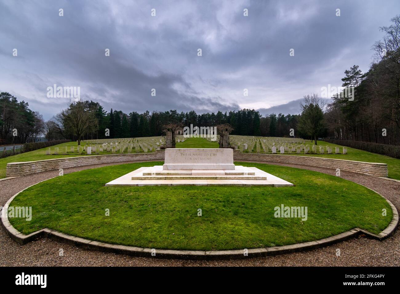 Cimitero di guerra di Becklingen Foto Stock