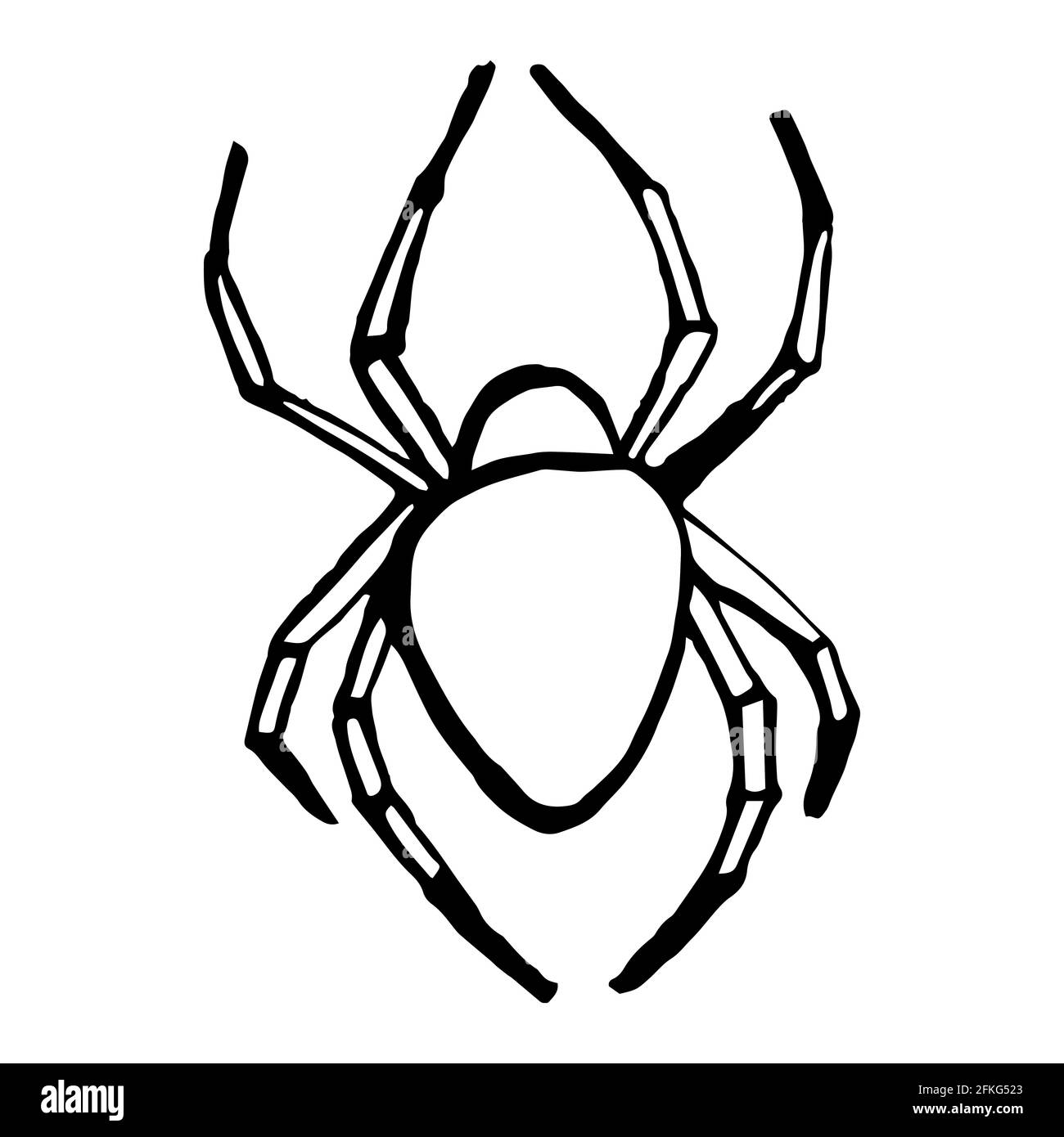 Illustrazione della crociera, schizzo con linea nera. Isolato su sfondo bianco. Illustrazione Vettoriale