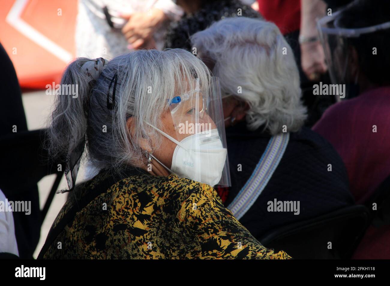 Pandemia in Messico. Vaccinazione. Foto Stock