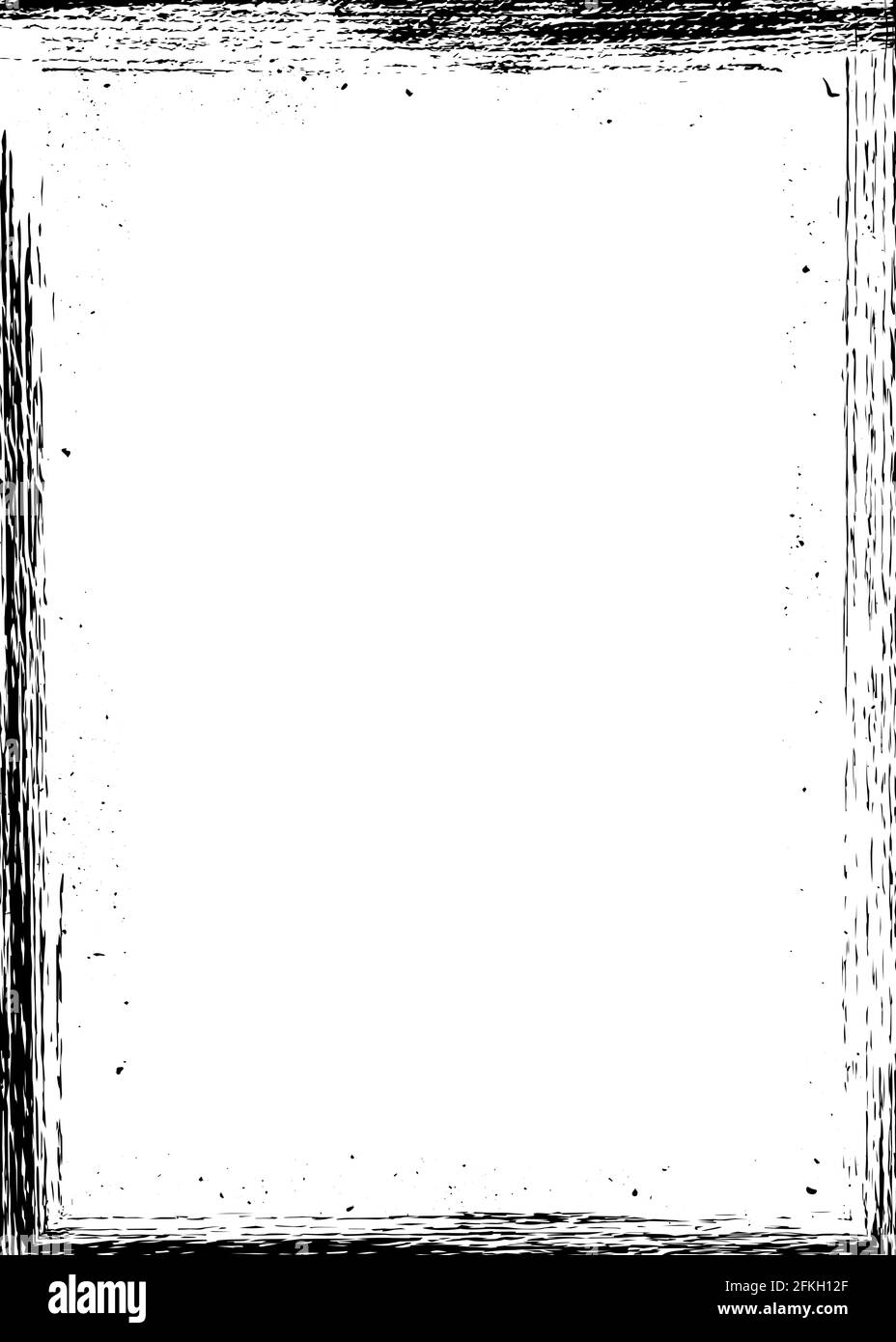 Bordo rettangolare disegnato a mano con spazio di copia per la storia dei social media o il layout del post. Telaio con grana. Modello vettoriale facile da modificare per il tuo desi Illustrazione Vettoriale