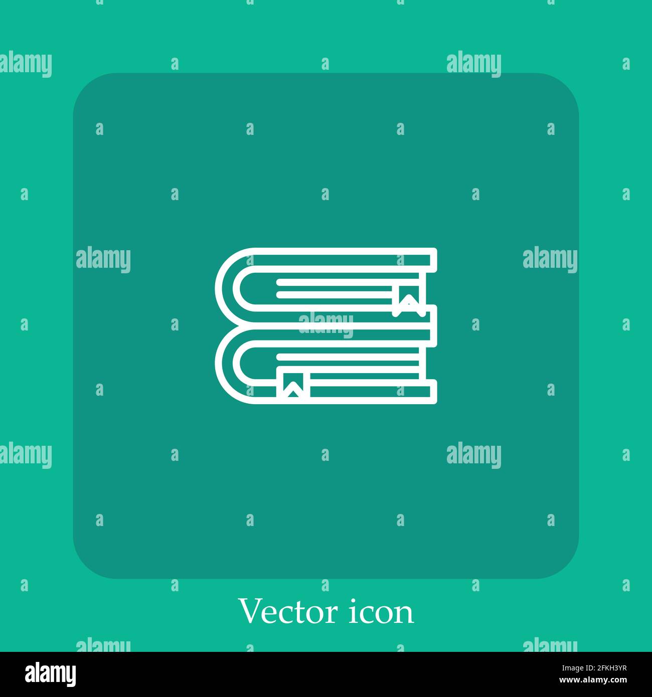 Icona vettore libreria icona lineare.linea con tratto modificabile Illustrazione Vettoriale