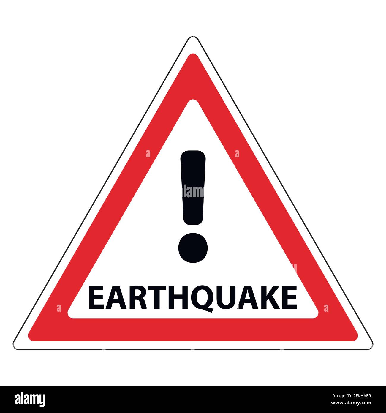 segno triangolo terremoto Illustrazione Vettoriale