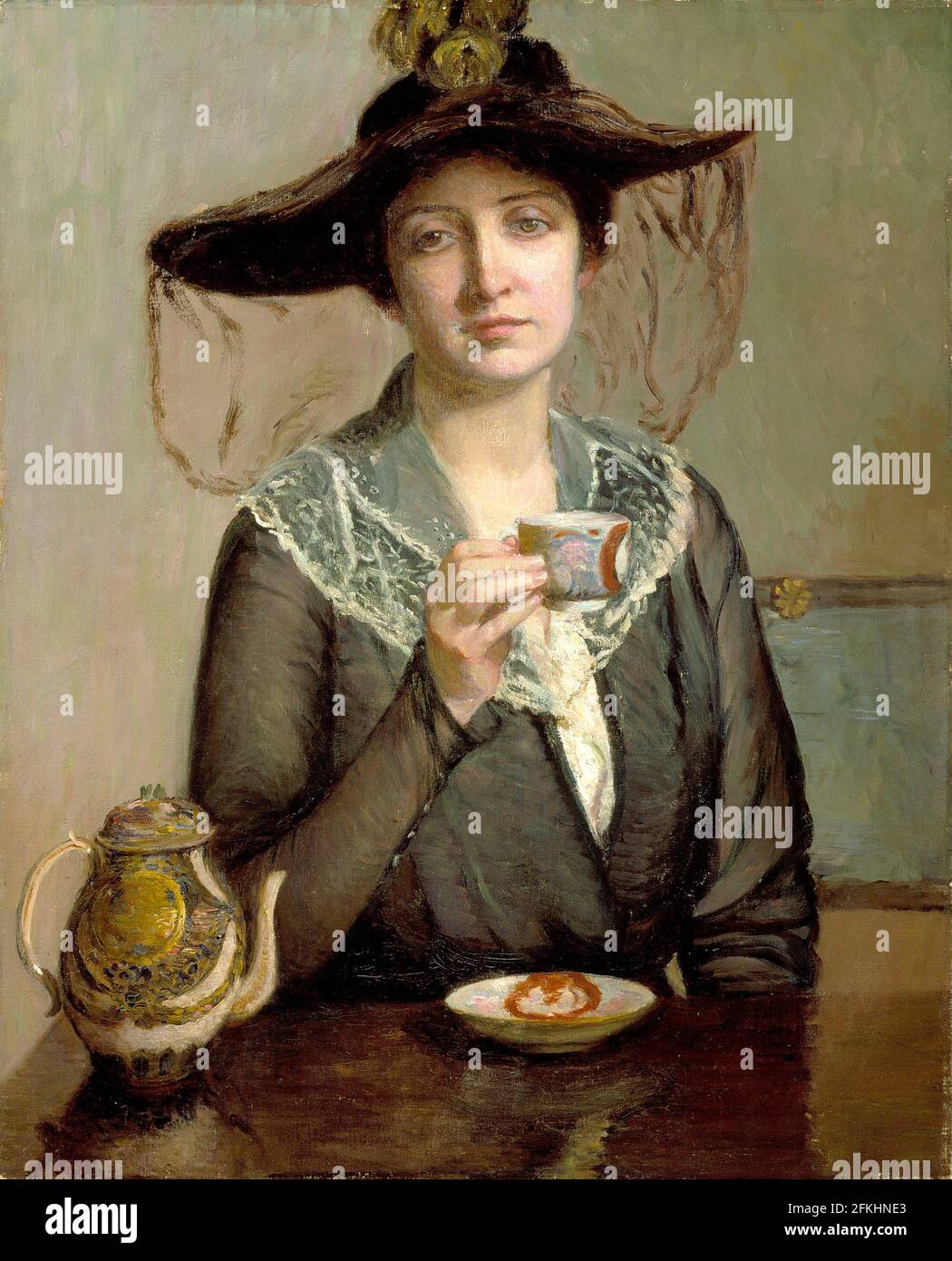 Una tazza di tè di Lilla Cabot Perry (1848-1933 Stati Uniti) Foto Stock