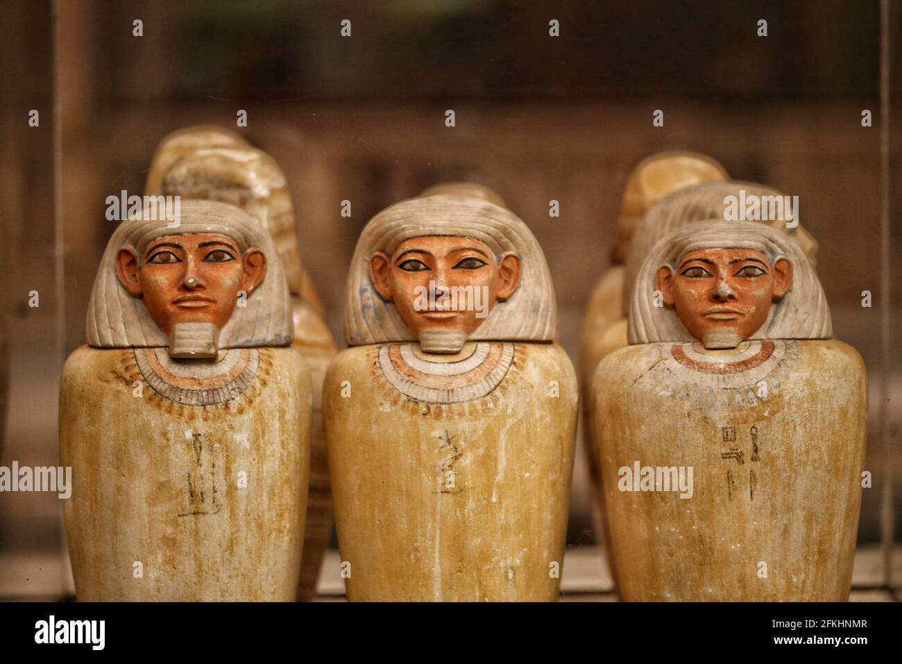Pezzi del museo egizio Foto Stock