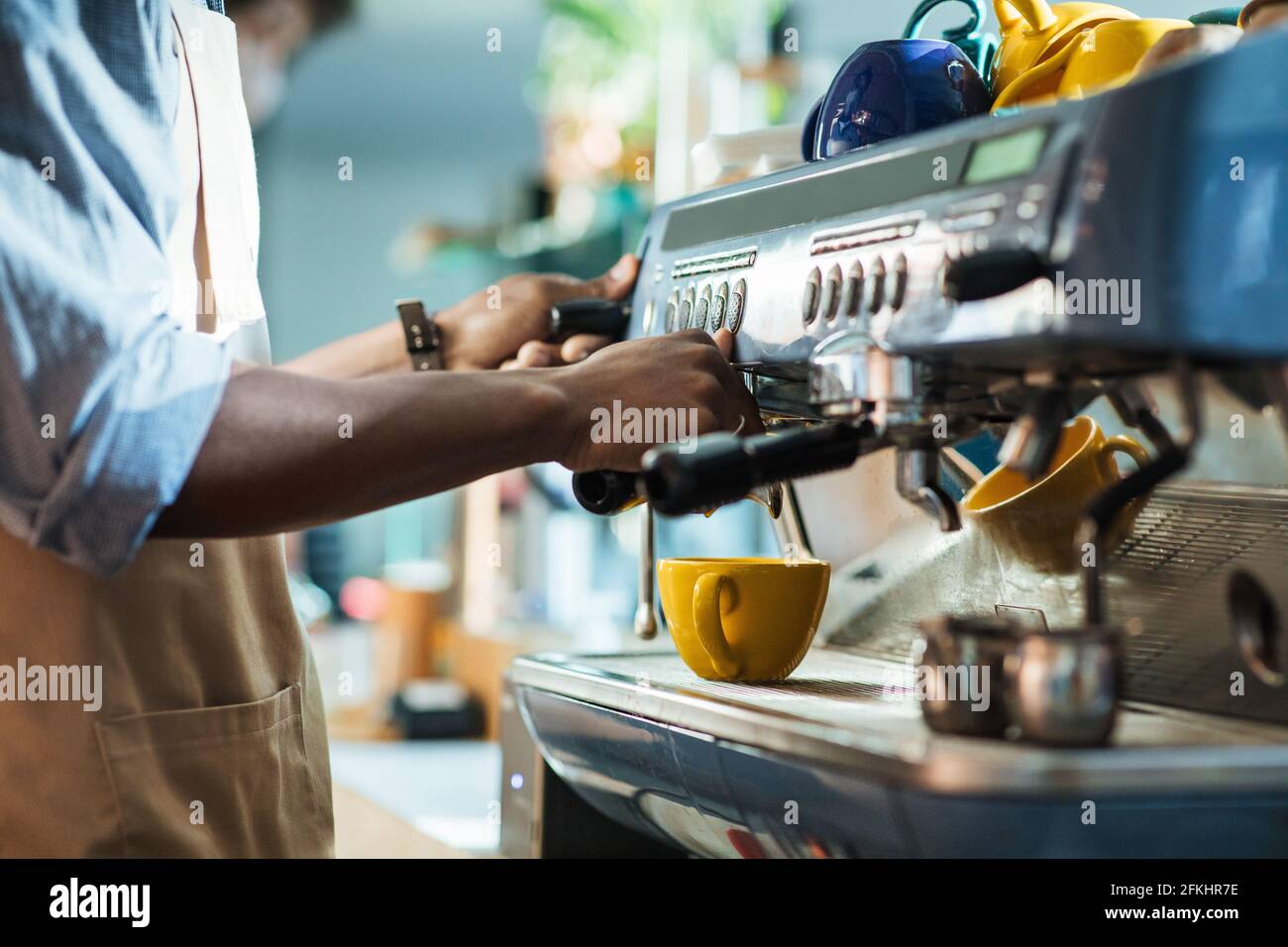 Nuova realtà, lavoro moderno durante il blocco di covid-19, piccole imprese e startup Foto Stock