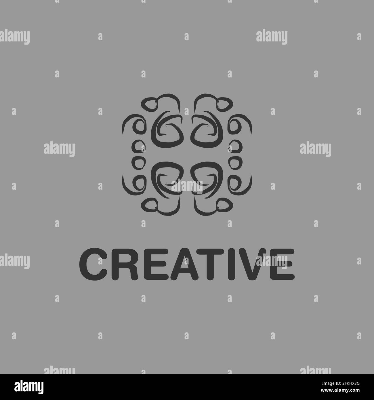 Creative Hand Drawed Logo Vector Design Art EPS10 Illustrazione Vettoriale